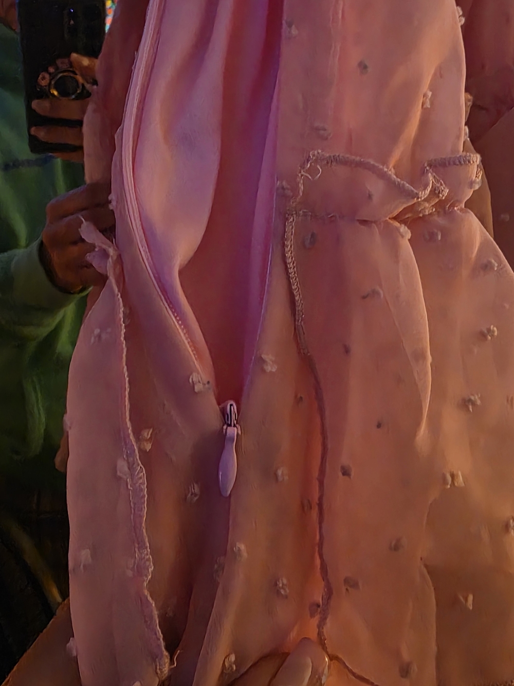 Pink Tiered Ruffle Mini Dress - Picture 6 of 6